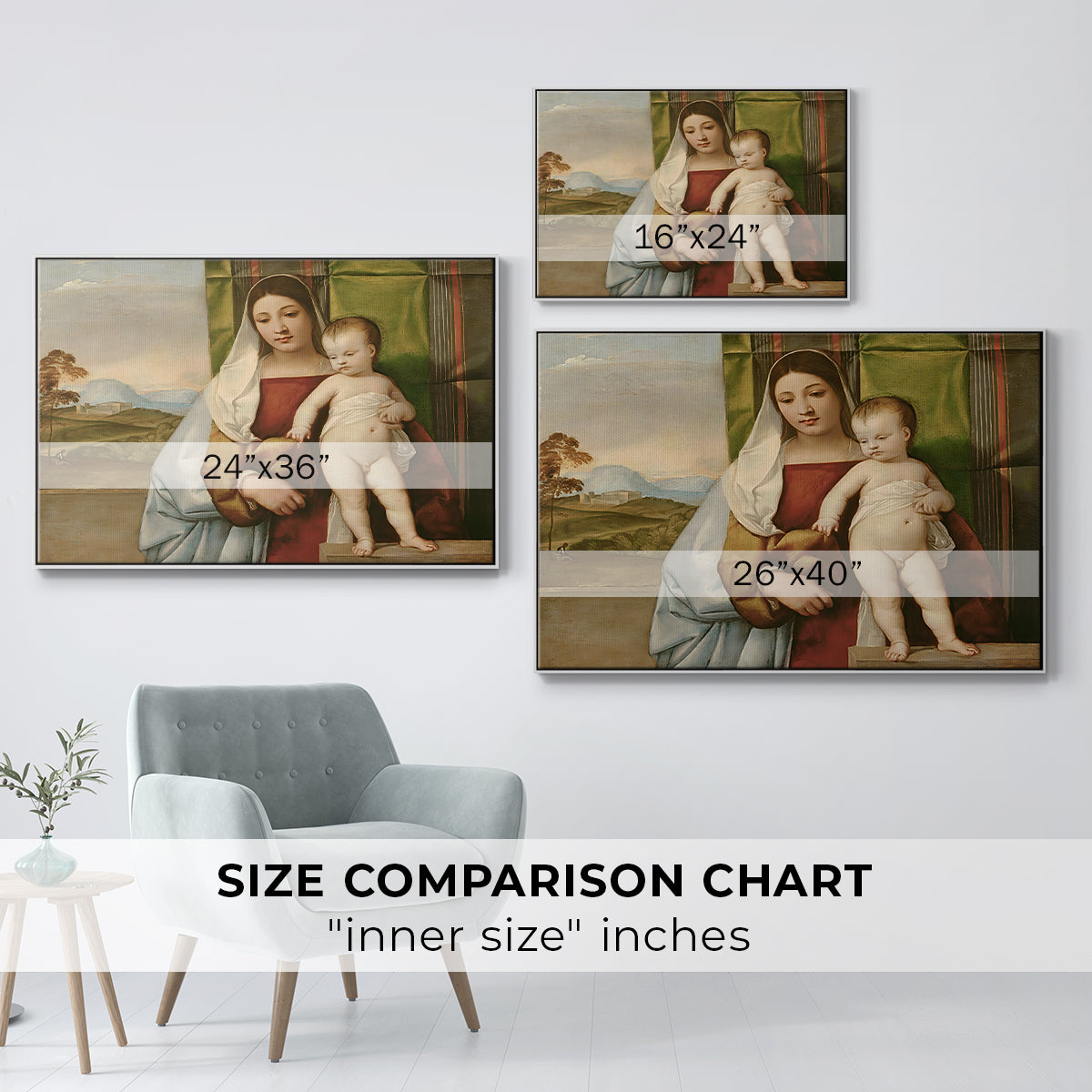 The Gypsy Madonna (La Zingarella), c. 1510-1511 - Floater Framed Canvas Print