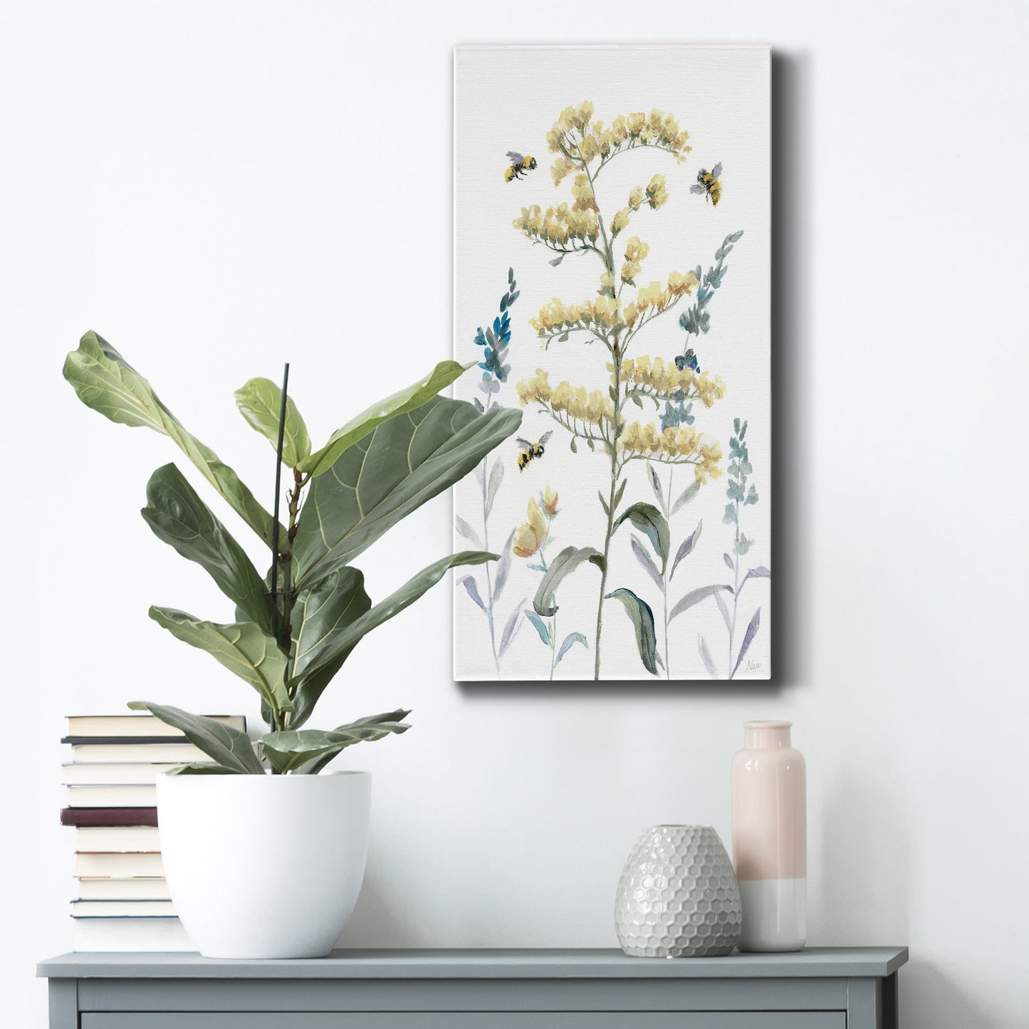 Bumble Bee Garden I - Canvas Art Print