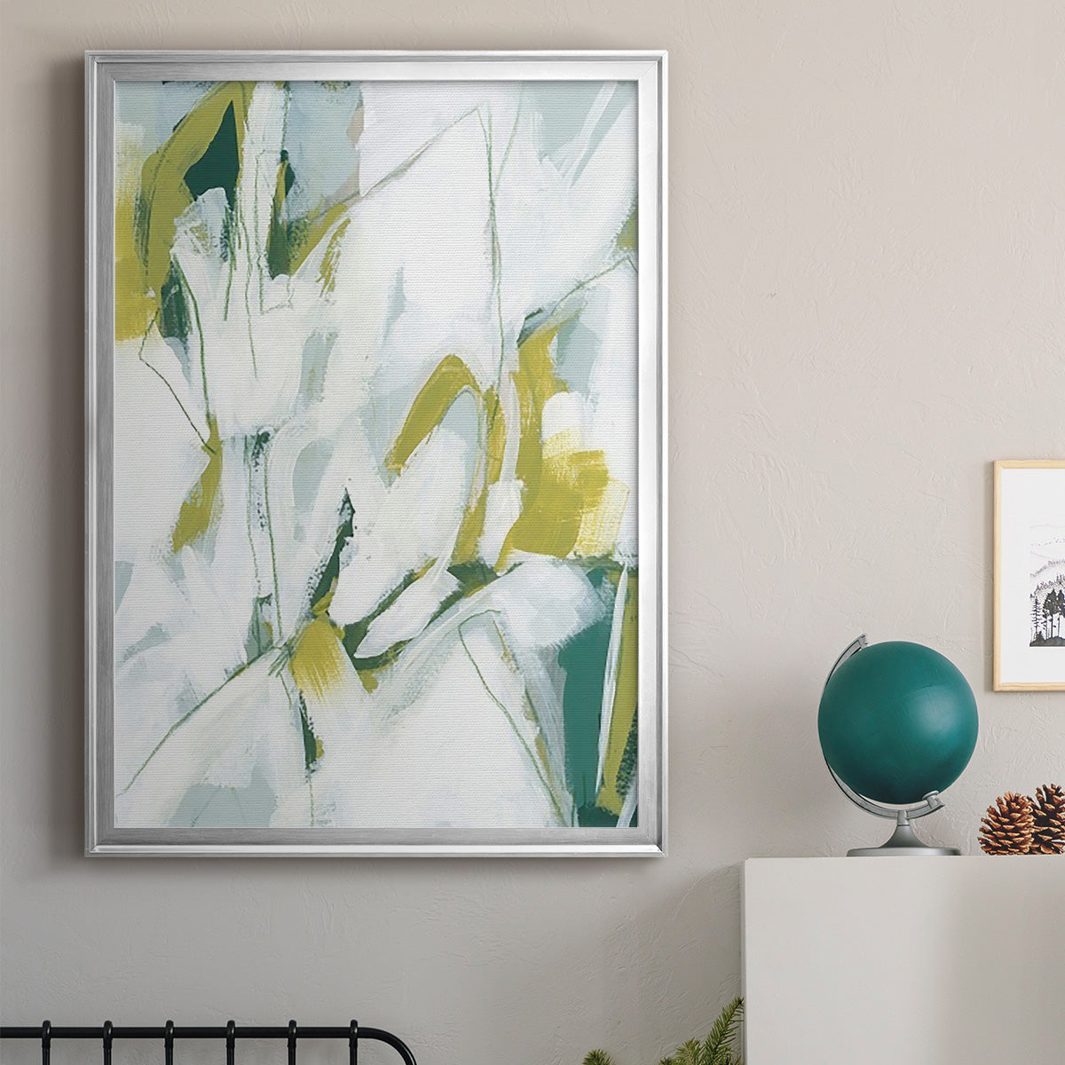 Emerald Ice II - Modern Framed Canvas Print