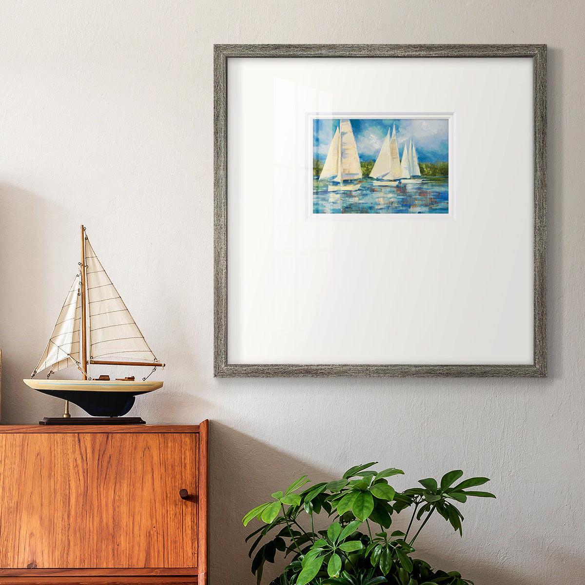 Clear Sailing Premium Framed Print Double Matboard