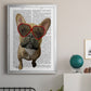 French Bulldog and Heart Glasses - Modern Framed Canvas Print
