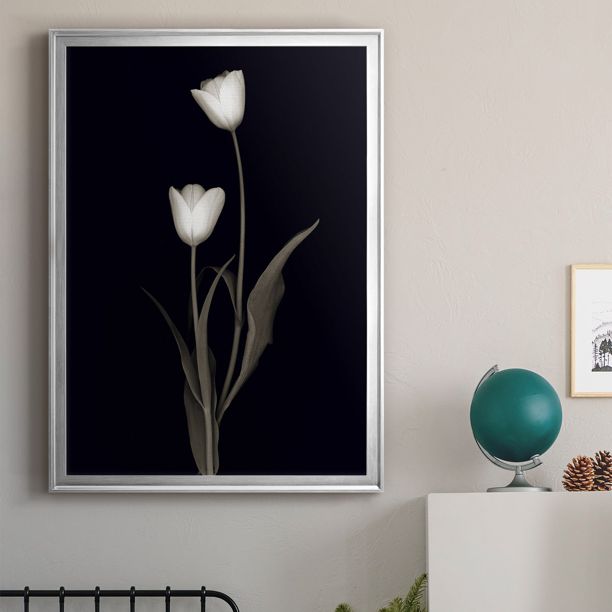 Tulip Pose II - Modern Framed Canvas Print