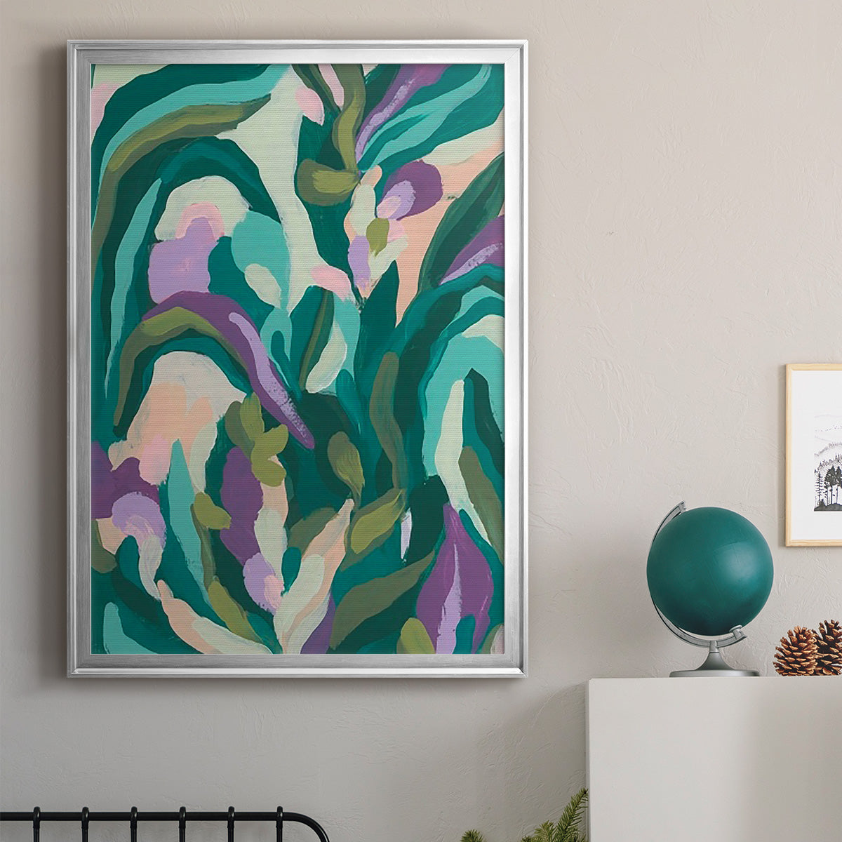 Jungle Wave I - Modern Framed Canvas Print