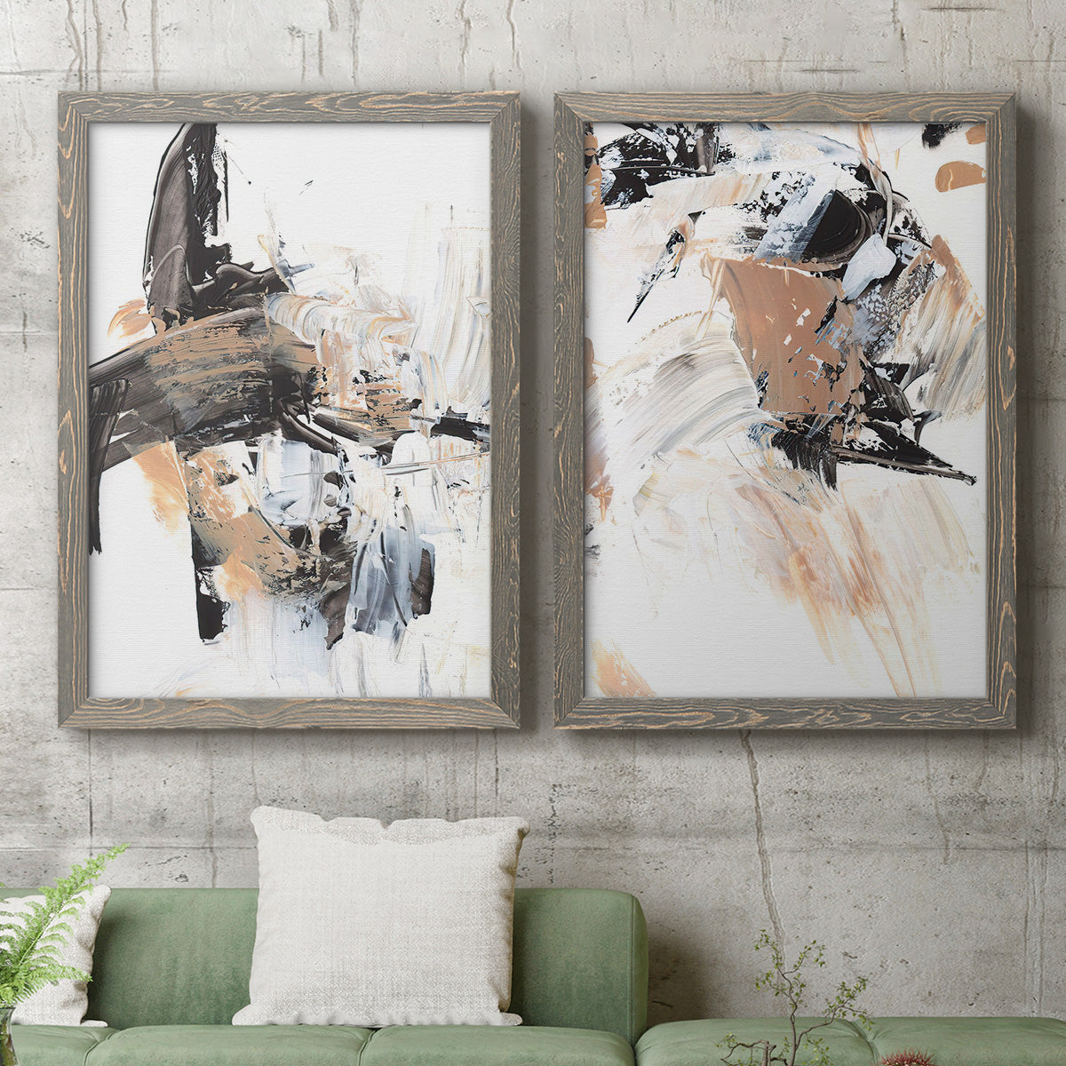 Ruckus I - Premium Framed Canvas 2 Piece Set - Ready to Hang