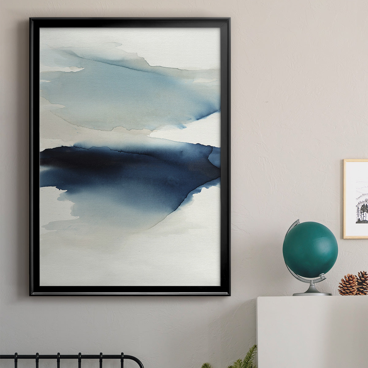 Waves I - Modern Framed Canvas Print