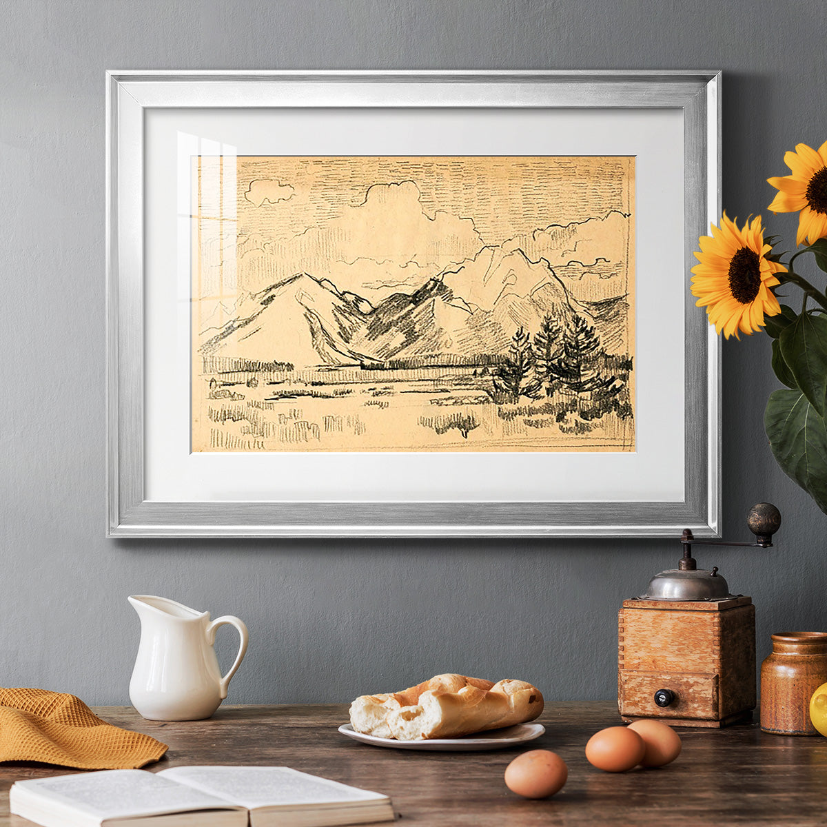 Hatched Horizon II Premium Framed Print - Ready to Hang