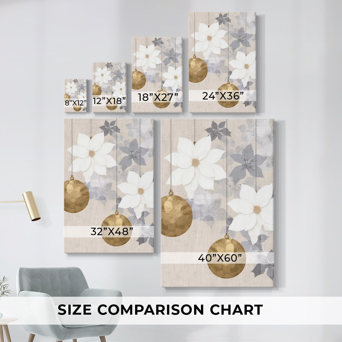 Pearled Evergreen Serenade - Canvas Art Print