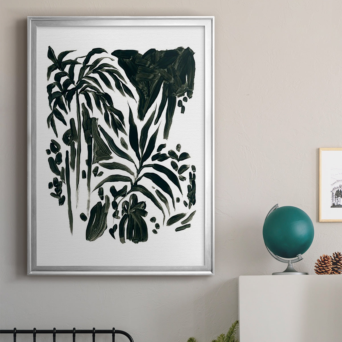 Ink Jungle II - Modern Framed Canvas Print