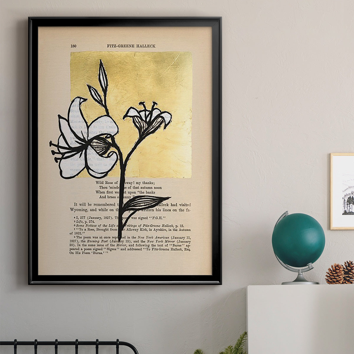 Floral Diary IV - Modern Framed Canvas Print