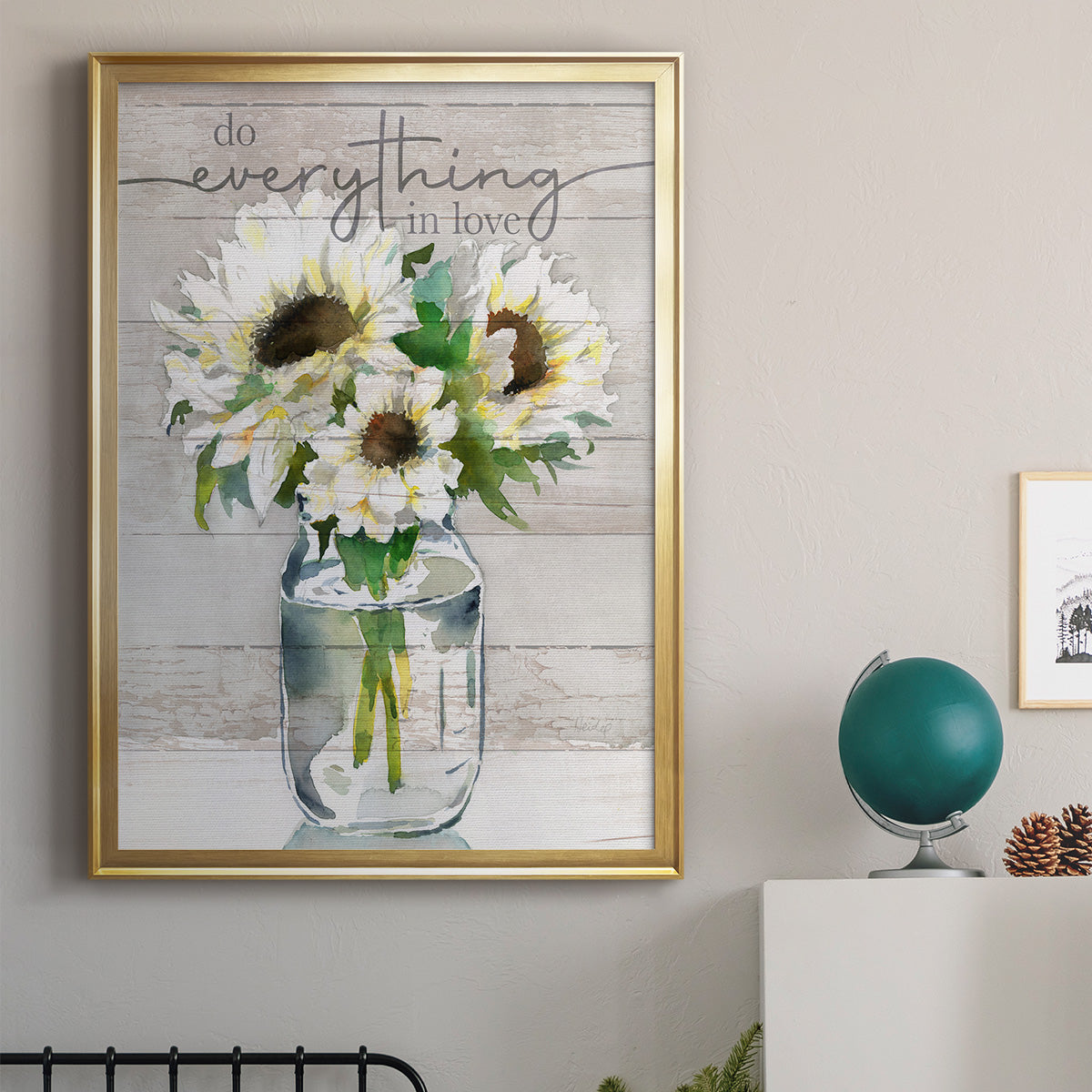 Do Everything In Love - Modern Framed Canvas Print