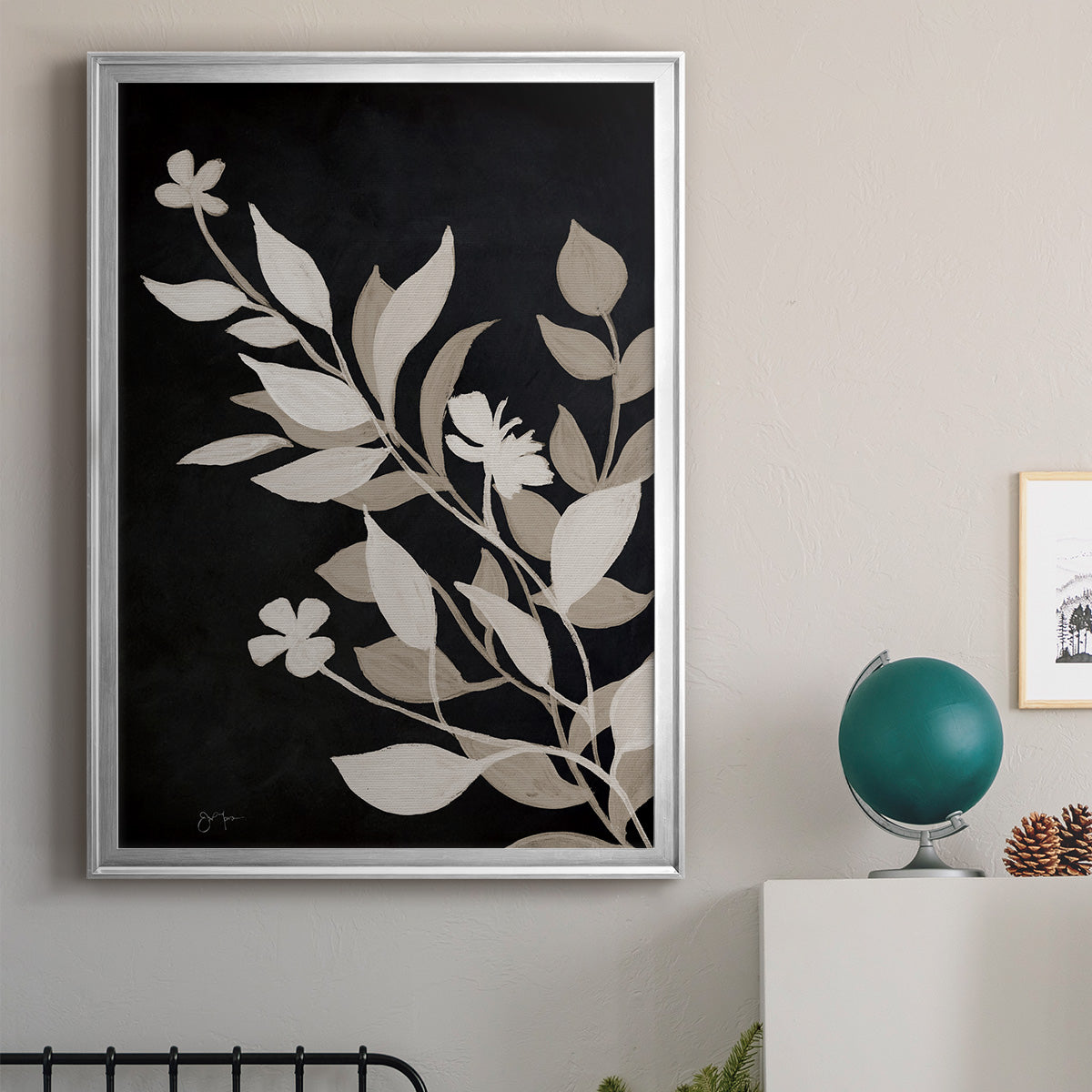 Midnight Silhouette II - Modern Framed Canvas Print