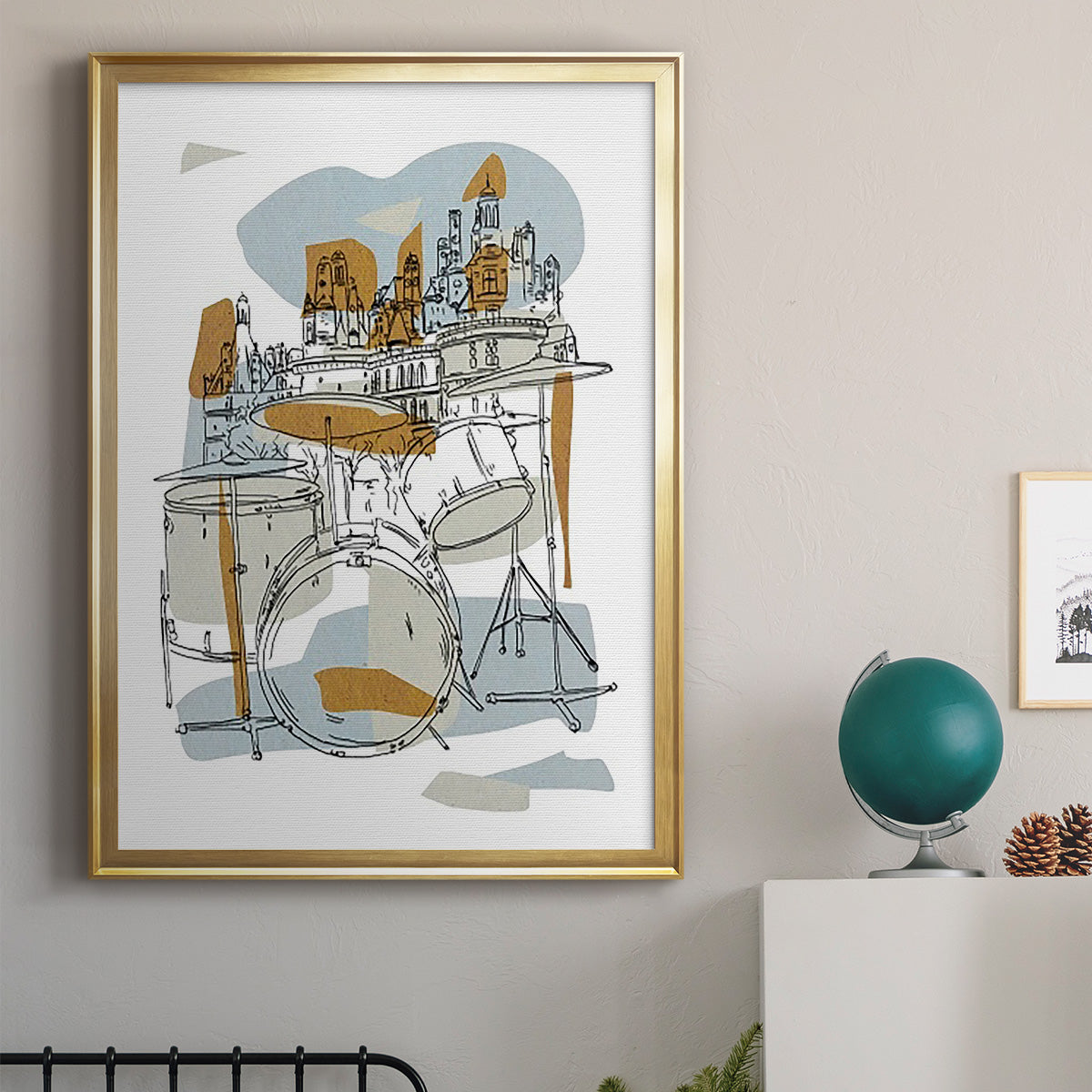 Rehearsal IV - Modern Framed Canvas Print