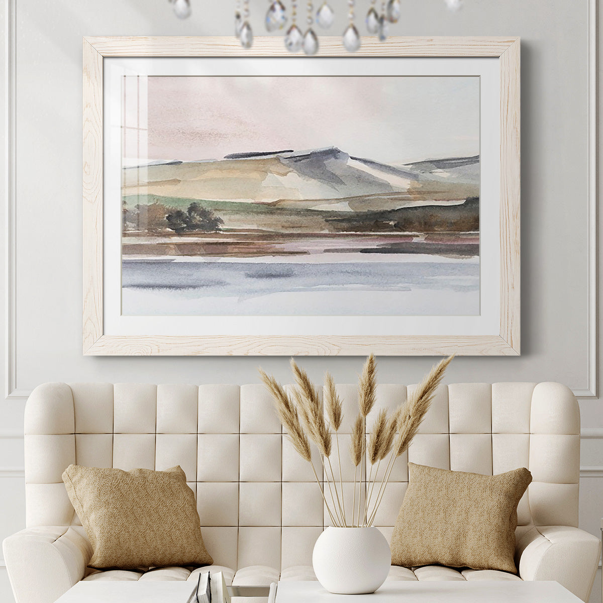 Autumn Mountain Valley I - Barnwood Framed Art Print