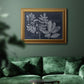 Foliage on Navy V Premium Framed Canvas- Ready to Hang