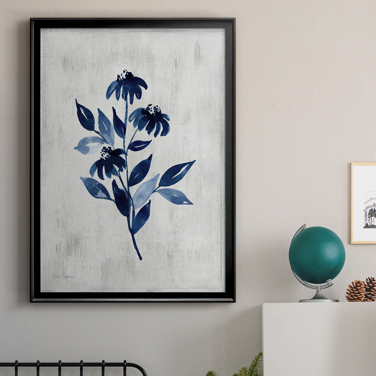 Wild Indigo I - Modern Framed Canvas Print