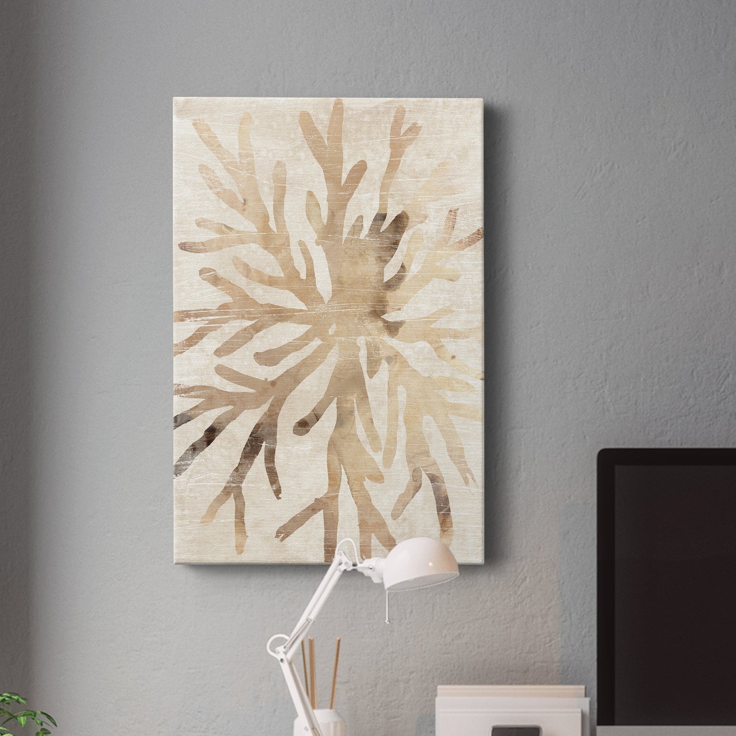 Parchment Coral II Premium Gallery Wrapped Canvas - Ready to Hang