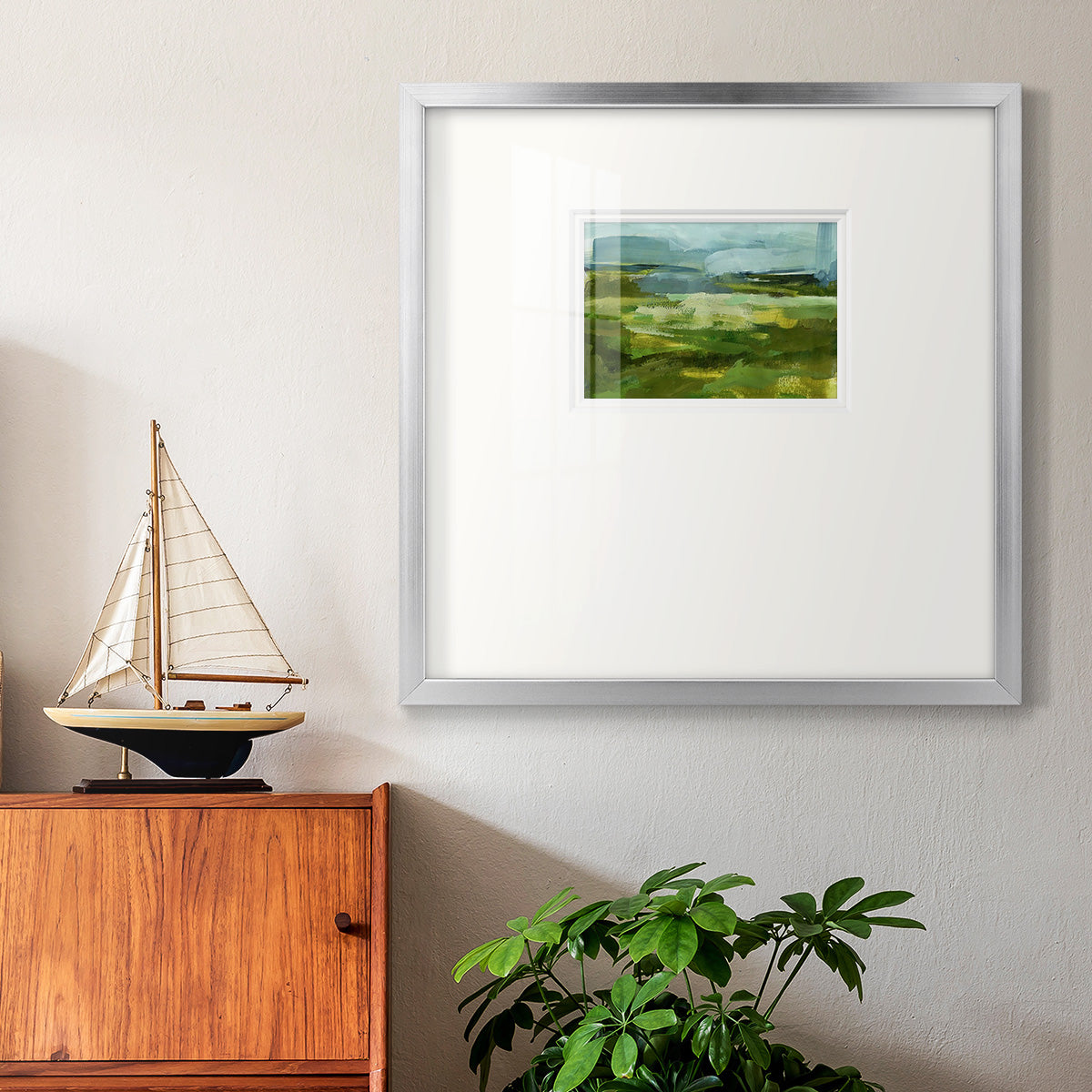 Emerald View I Premium Framed Print Double Matboard