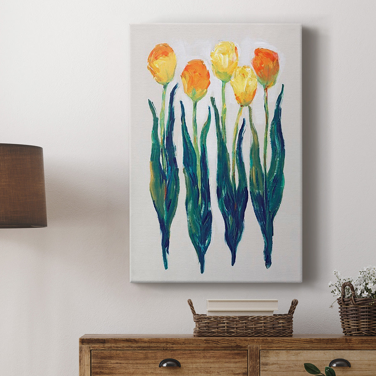 Tulips in a Row I - Canvas Art Print