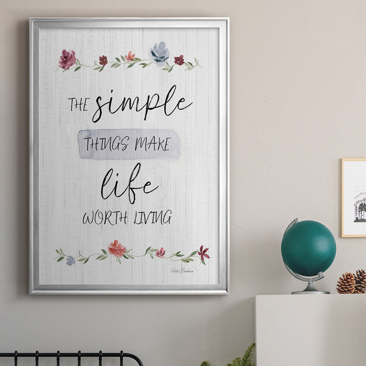 The Simple Things - Modern Framed Canvas Print