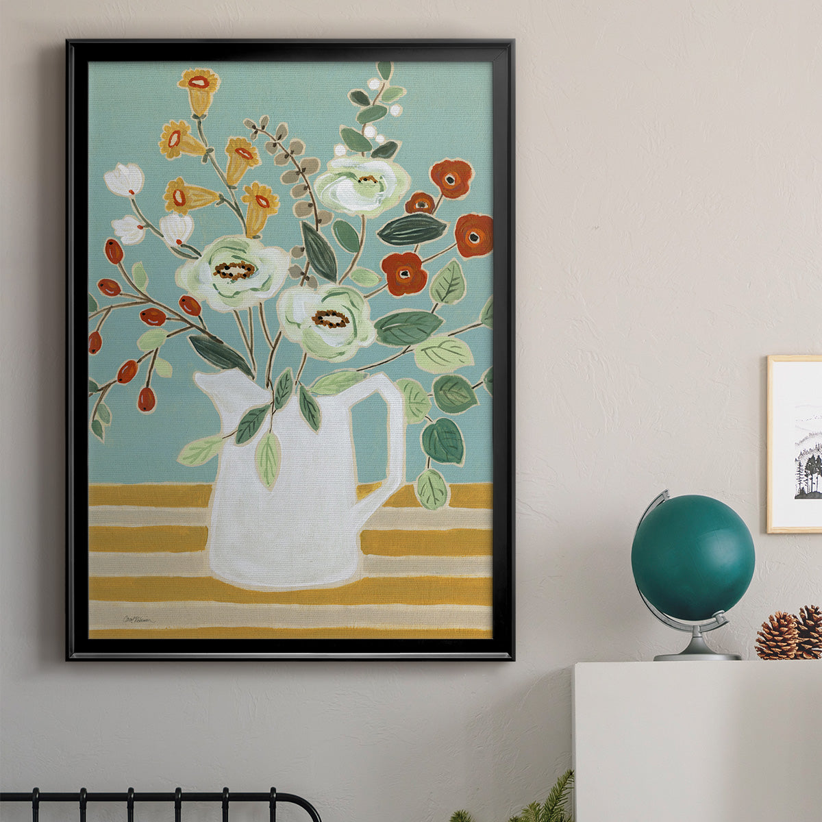 Joyful Blossoms II - Modern Framed Canvas Print