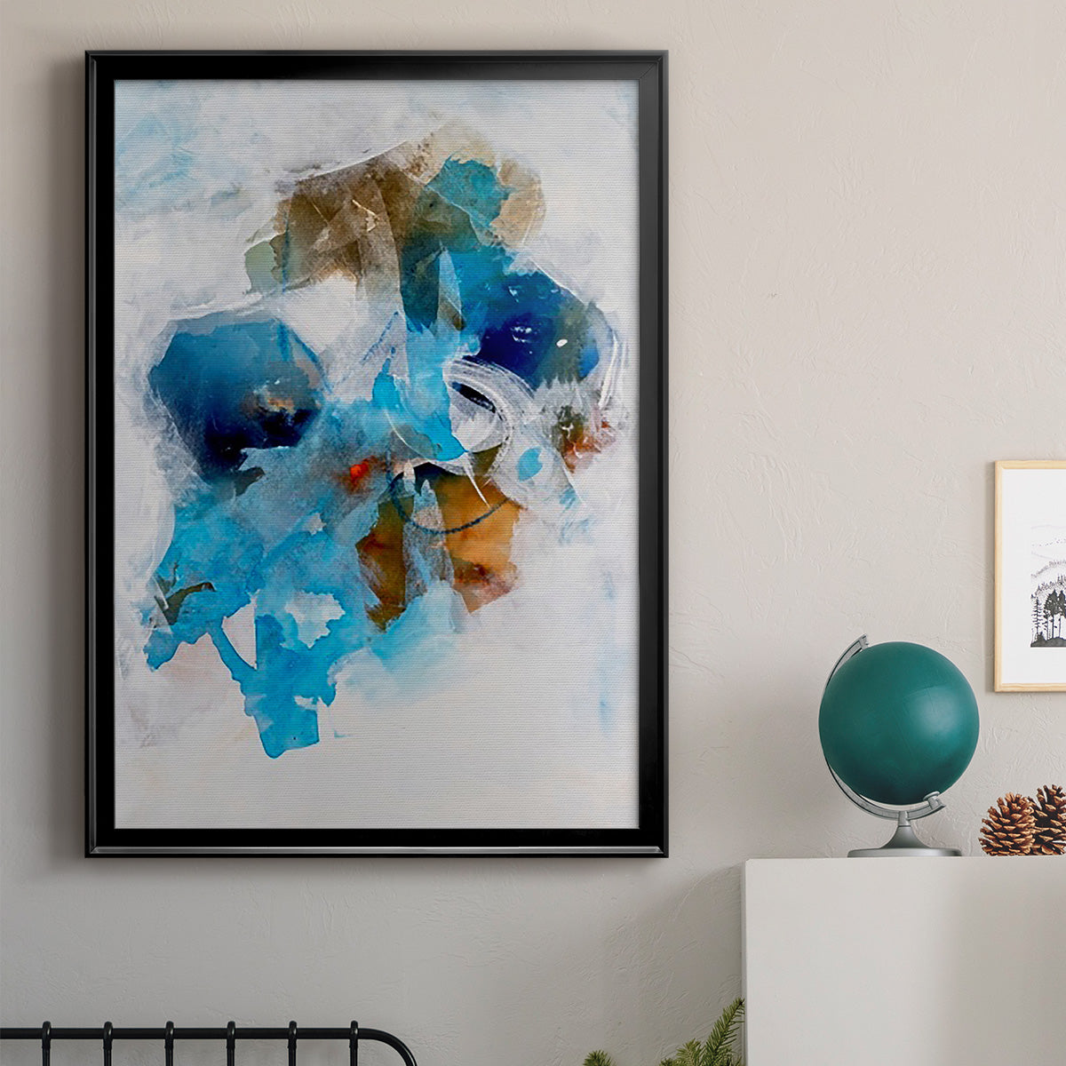 Misty Blue I - Modern Framed Canvas Print