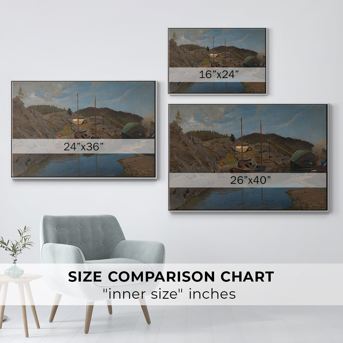 Pilotboats, 1875 - Floater Framed Canvas Print