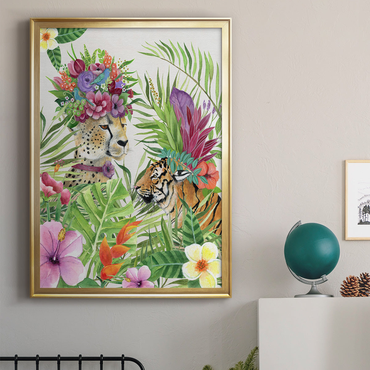 Jungle Royale I - Modern Framed Canvas Print