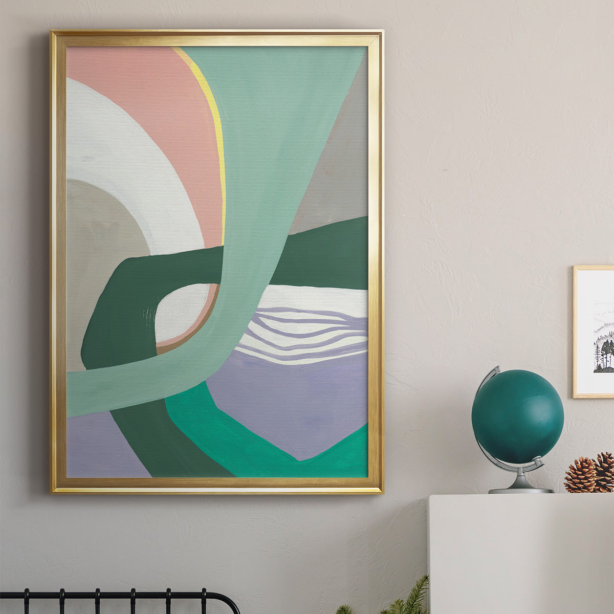 Merge Left - Modern Framed Canvas Print