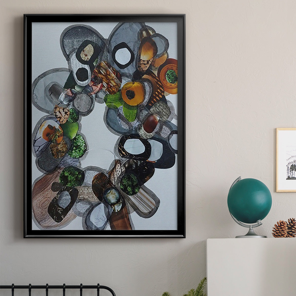 Amelia Island Stones - Modern Framed Canvas Print