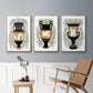 Greek Vases I - Framed Premium Gallery Wrapped Canvas L Frame 3 Piece Set - Ready to Hang