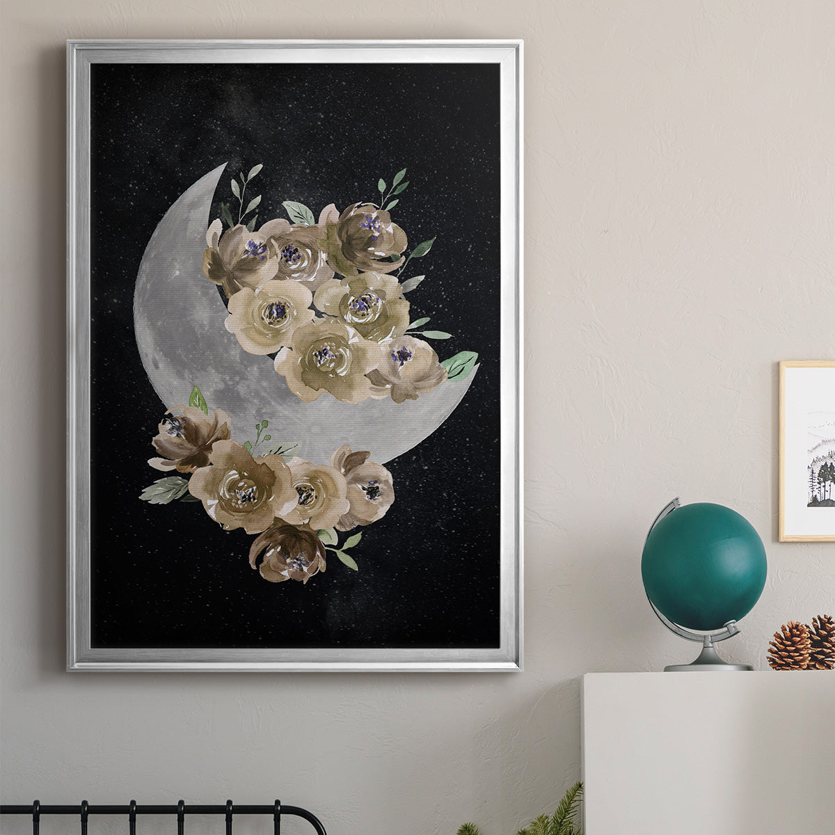 Bohemian Moon - Modern Framed Canvas Print