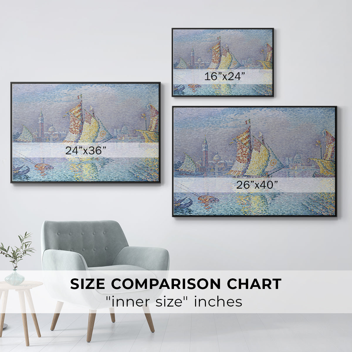 Venice, the Yellow Sail, 1904 - Floater Framed Canvas Print