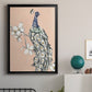 Peacock in Gold III - Modern Framed Canvas Print