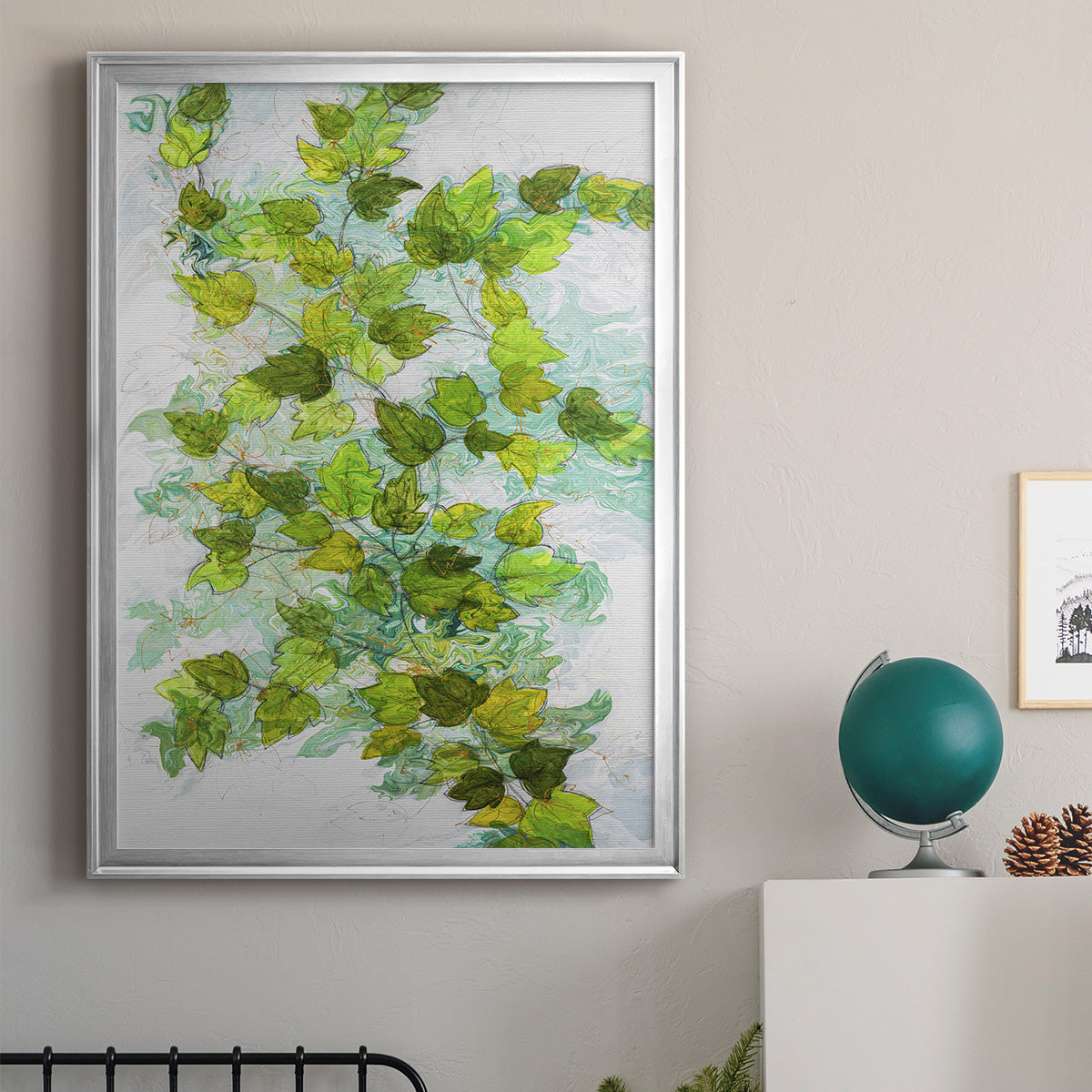 Ivy - Modern Framed Canvas Print