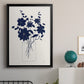 Indigo Sketch Bouquet II - Modern Framed Canvas Print