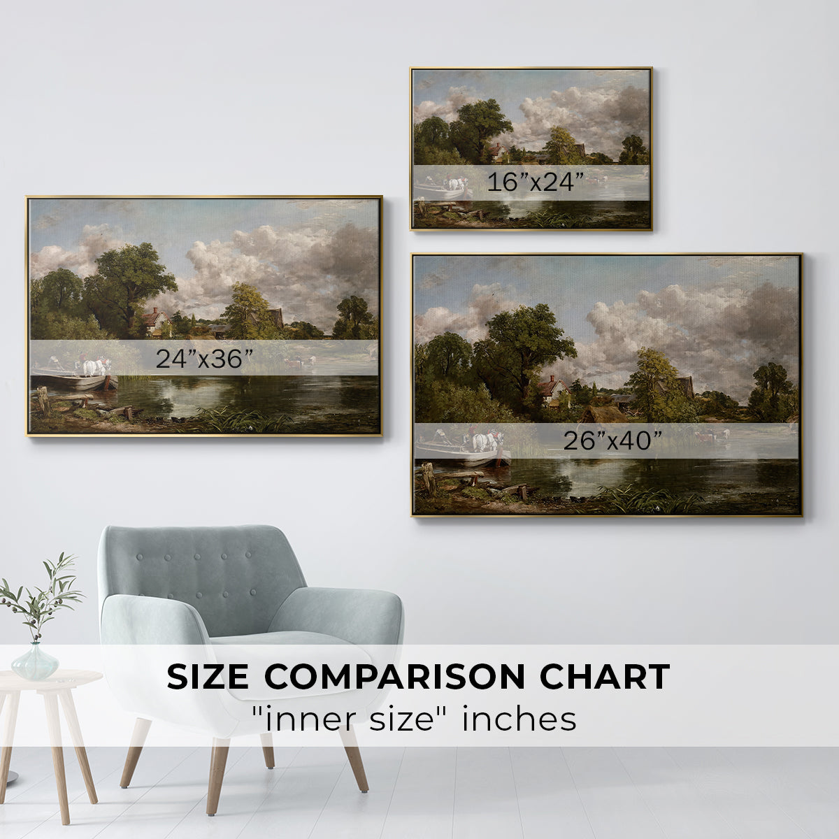The White Horse, 1819 - Floater Framed Canvas Print