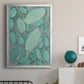 Blue Orbs II - Modern Framed Canvas Print