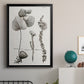Black & White Protea on Linen II - Modern Framed Canvas Print