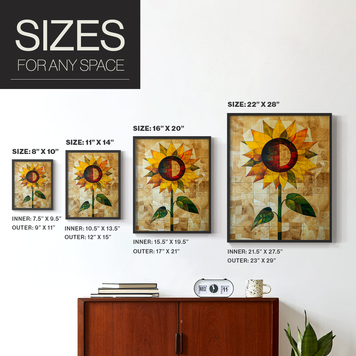 Floral Study Series CLVIII - Restickable Framed Art Set