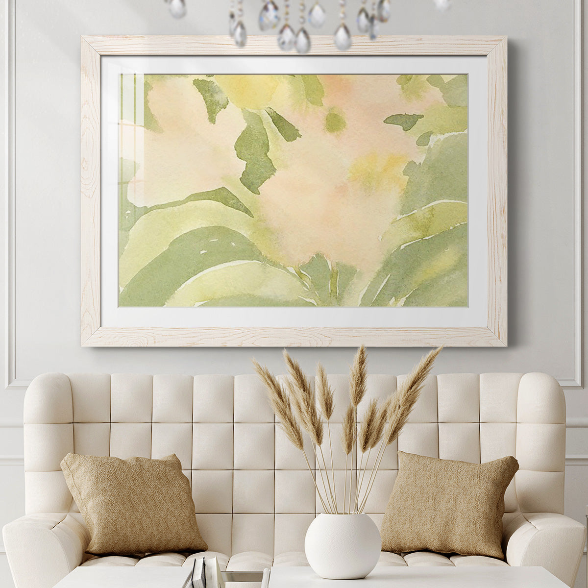 Verdant Floral Abstract II - Barnwood Framed Art Print