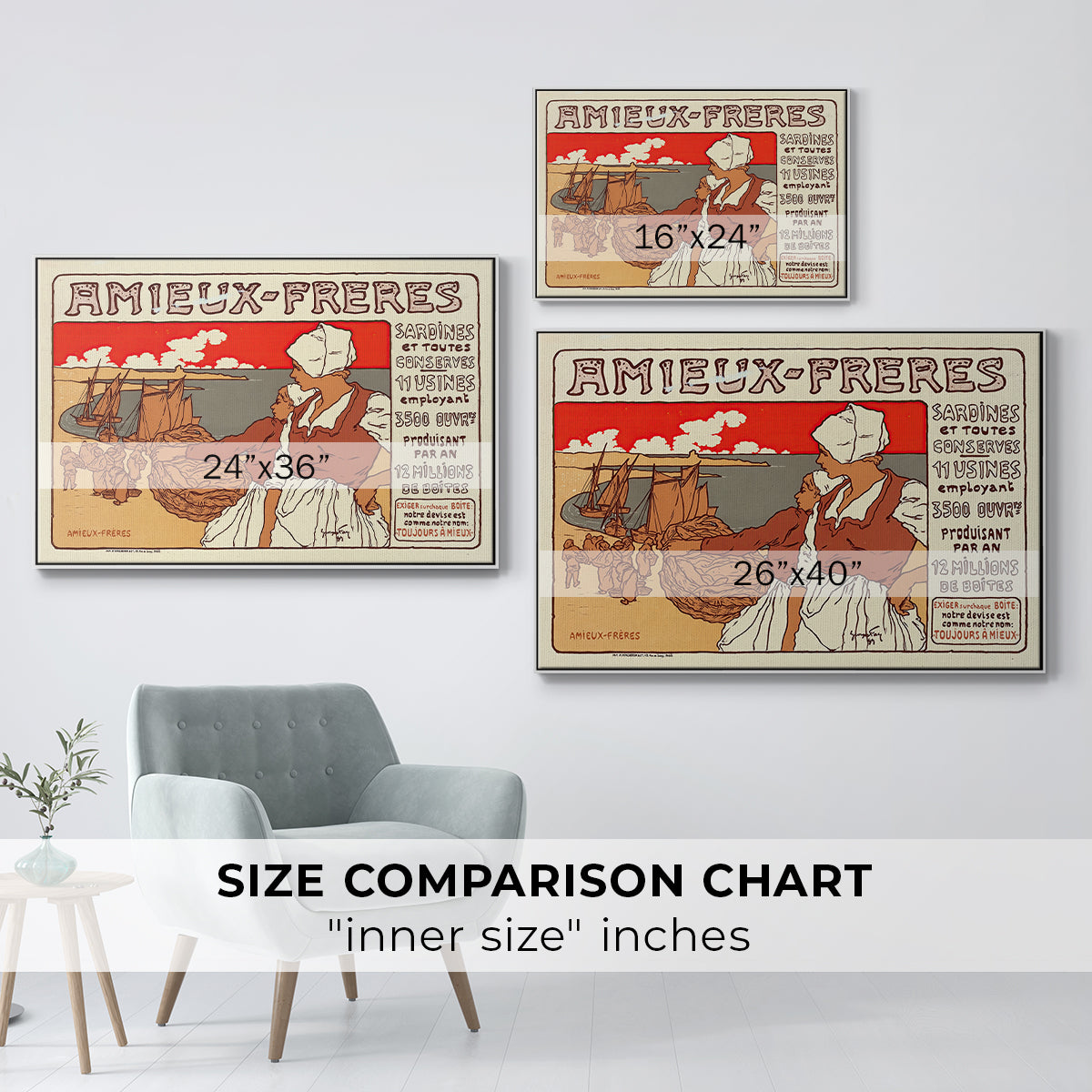Amieux-Frères (Advertising Poster), 1899 - Floater Framed Canvas Print