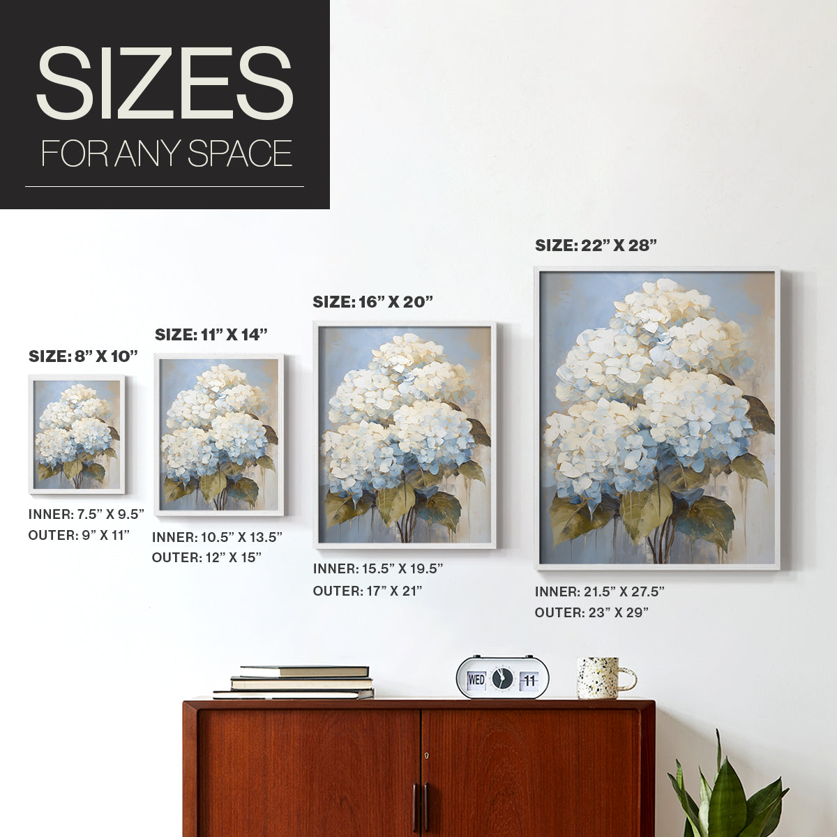 Floral Study Series XLIII - Restickable Framed Art Set