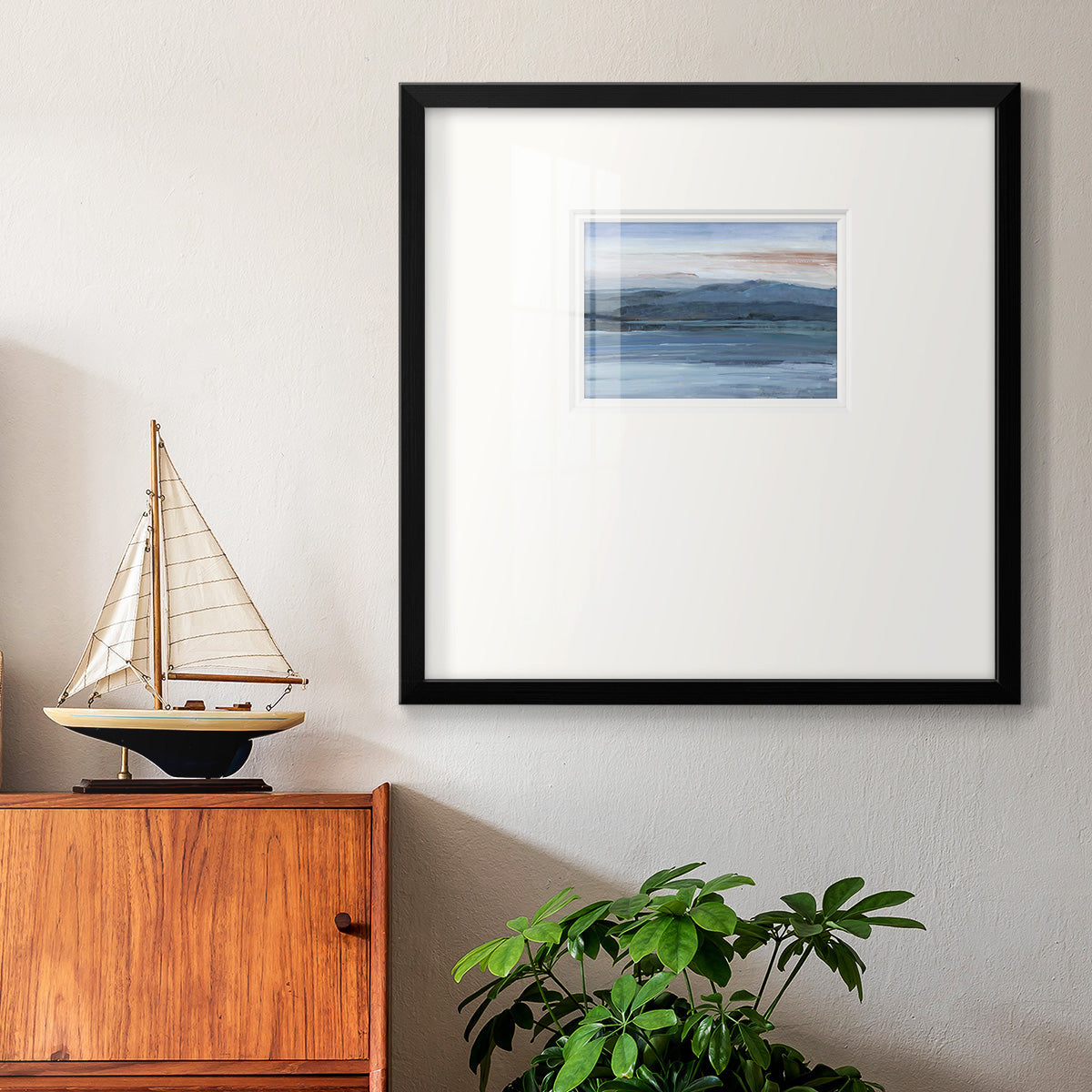 Across The Lake Premium Framed Print Double Matboard