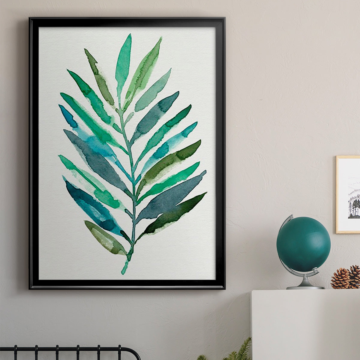 Palm Frond Flow IV - Modern Framed Canvas Print