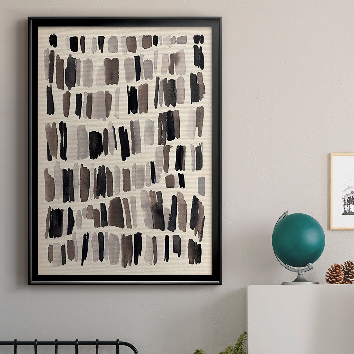 Chalk and Flint II - Modern Framed Canvas Print