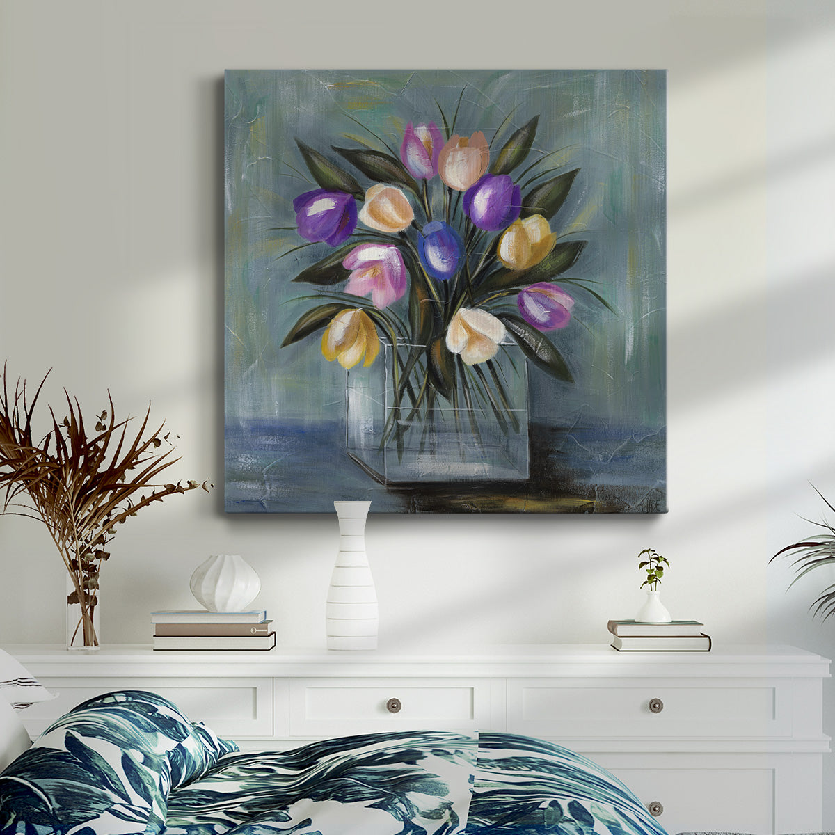 Mixed Pastel Bouquet II - Canvas Art Print