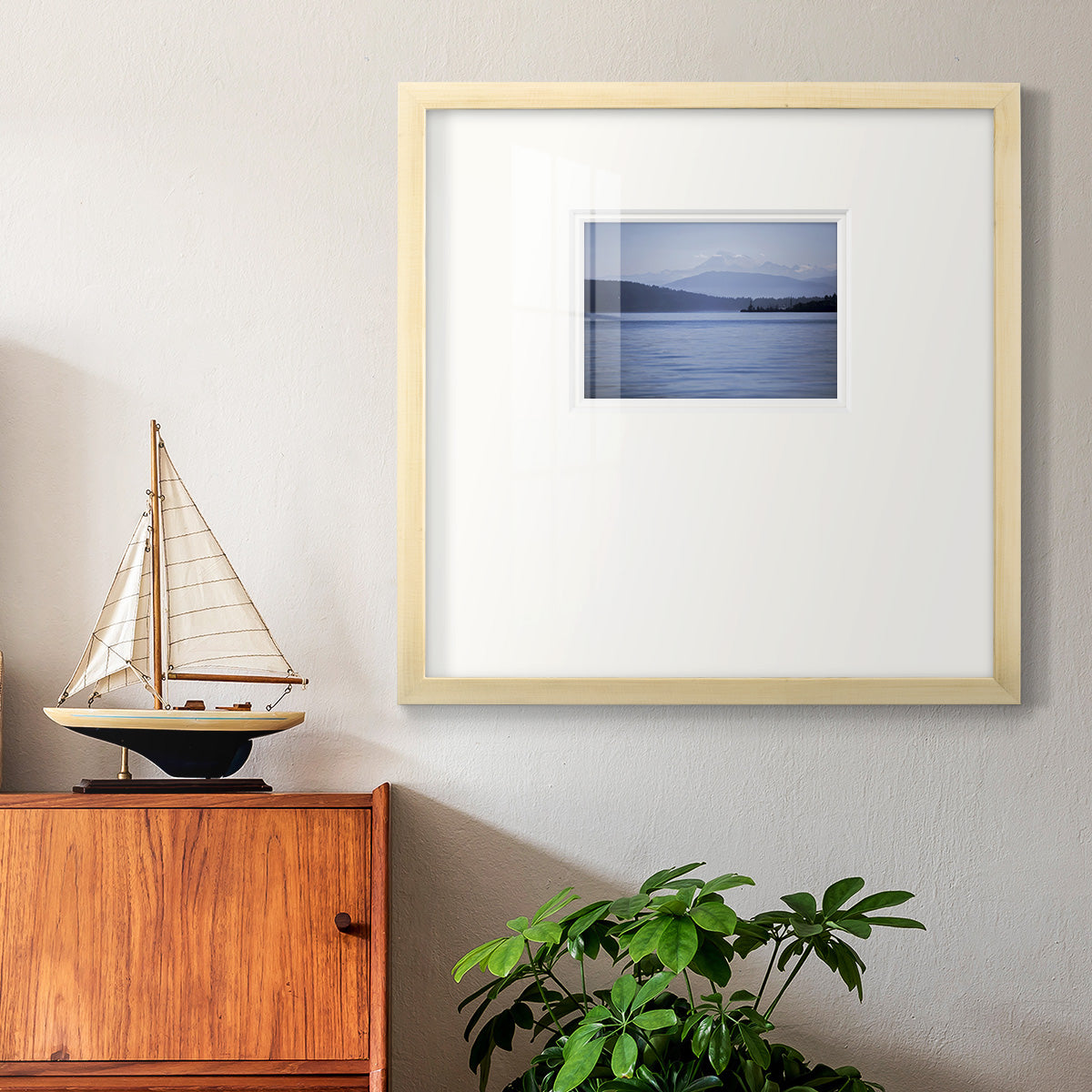 Blue Serenity- Premium Framed Print Double Matboard