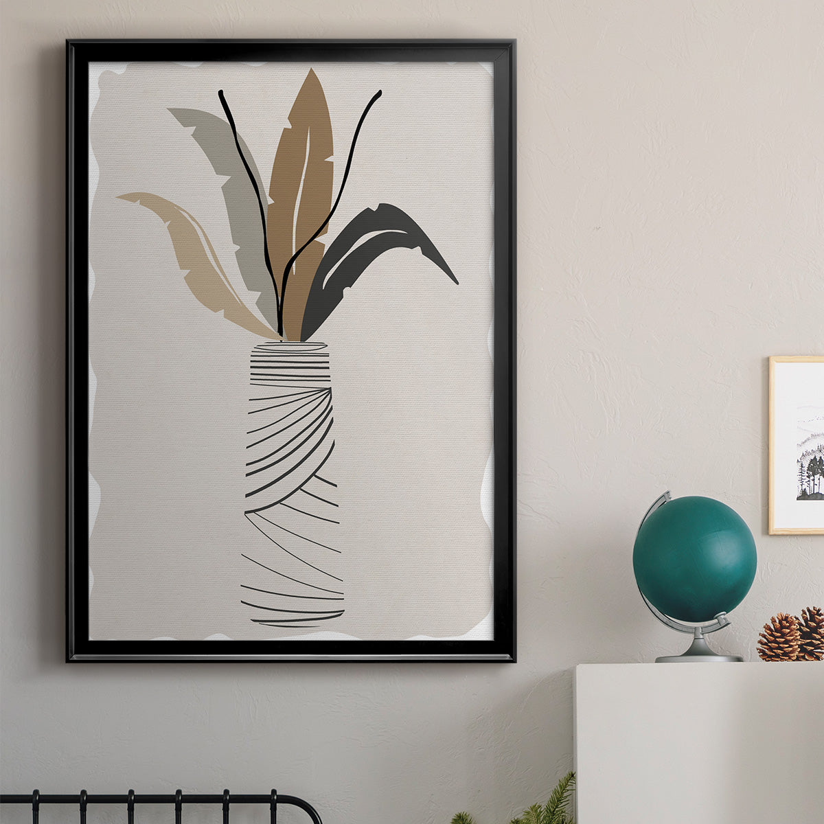 Palm Arrangement II - Modern Framed Canvas Print