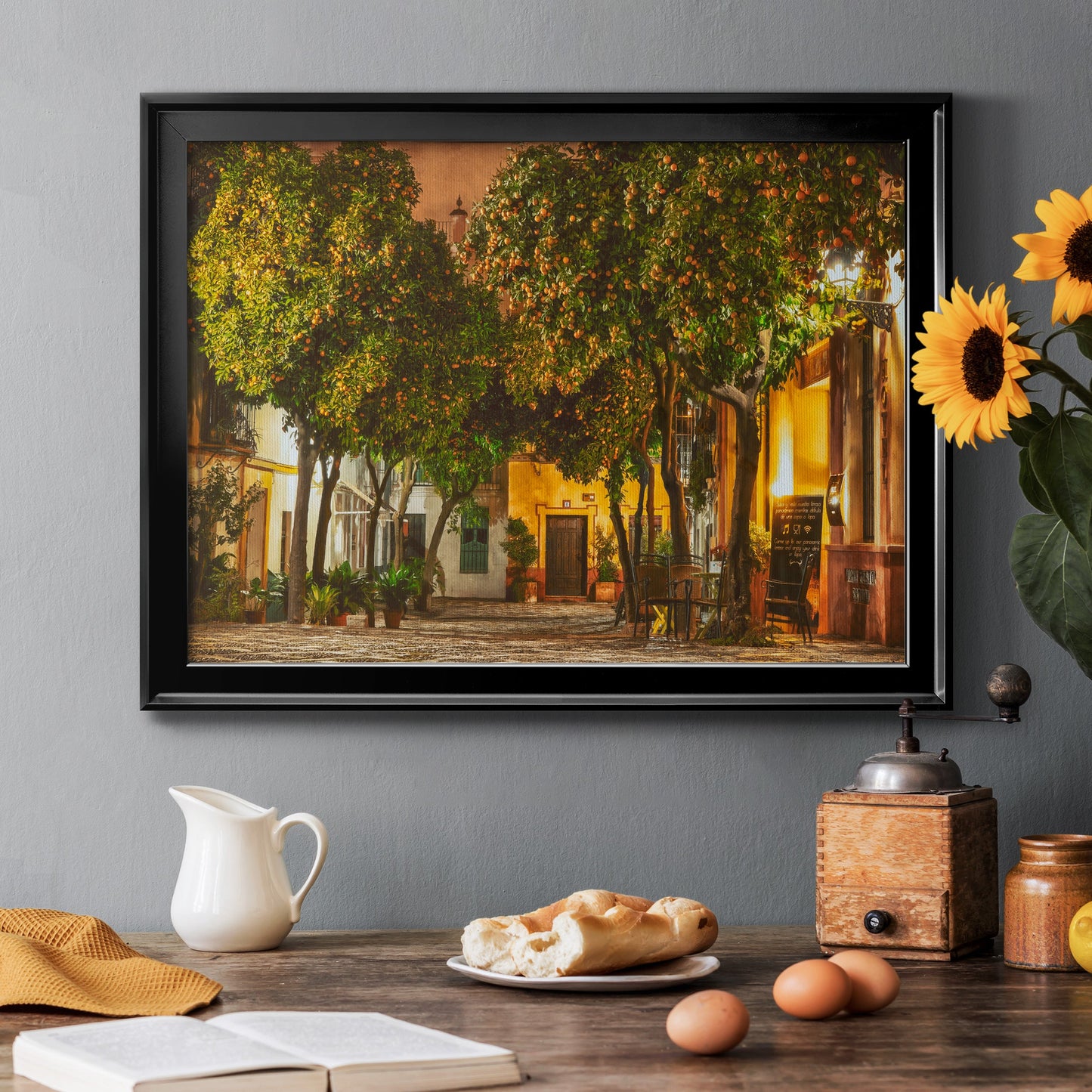Night in Sevilla - Modern Framed Canvas Print