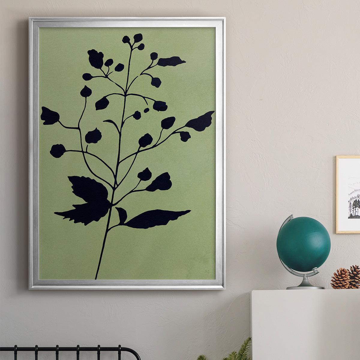 Earthly Botanical II - Modern Framed Canvas Print